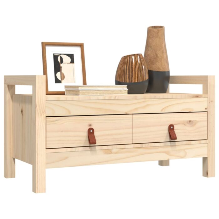 Banc d'entrée 80x40x43 cm Bois de pin massif – Image 6