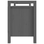 Banc d'entrée Gris 110x40x60 cm Bois de pin massif – Image 2