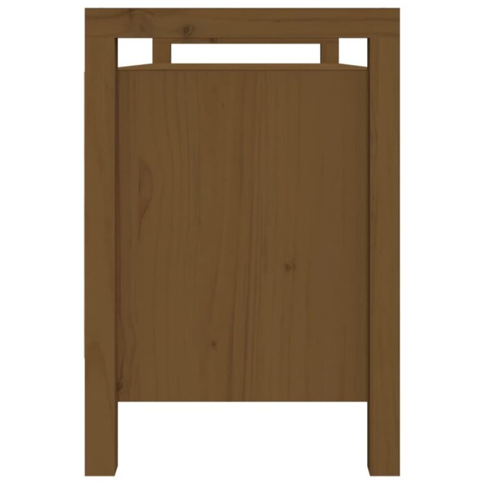 Banc d'entrée Marron miel 110x40x60 cm Bois de pin massif – Image 2
