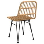Chaises de jardin lot de 2 48x62x84 cm Résine tressée – Image 4