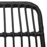 Chaises de jardin lot de 2 Noir 48x62x84 cm Résine tressée – Image 5