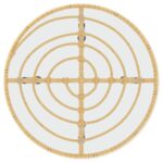 Table de salle à manger Ø50 cm Verre trempé et acier – Image 2