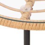 Table de salle à manger Ø50 cm Verre trempé et acier – Image 3