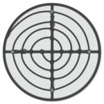 Table de salle à manger Noir Ø50 cm Verre trempé et acier – Image 2