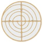 Table de salle à manger Ø55 cm Verre trempé et acier – Image 2