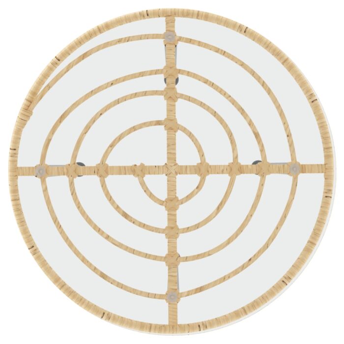 Table de salle à manger Ø55 cm Verre trempé et acier – Image 2