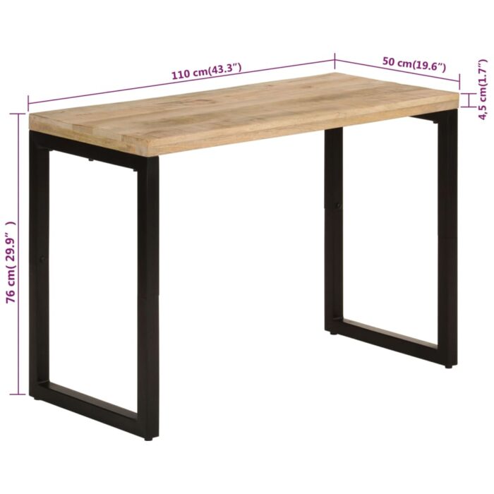 Table à dîner 110x50x76 cm Bois de manguier massif – Image 7