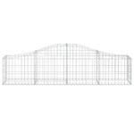 Paniers à gabions arqués 2 pcs 200x30x40/60 cm Fer galvanisé – Image 2