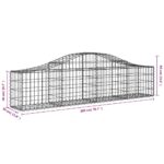 Paniers à gabions arqués 2 pcs 200x30x40/60 cm Fer galvanisé – Image 4