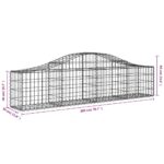 Paniers à gabions arqués 3 pcs 200x30x40/60 cm Fer galvanisé – Image 4