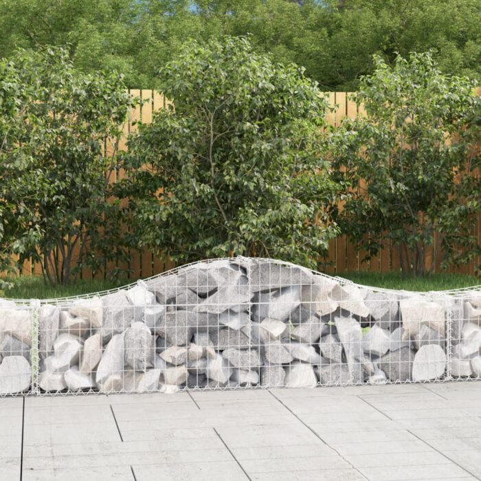 Paniers à gabions arqués 7 pcs 200x30x40/60 cm Fer galvanisé – Image 1