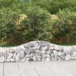Paniers à gabions arqués 8 pcs 200x30x40/60 cm Fer galvanisé