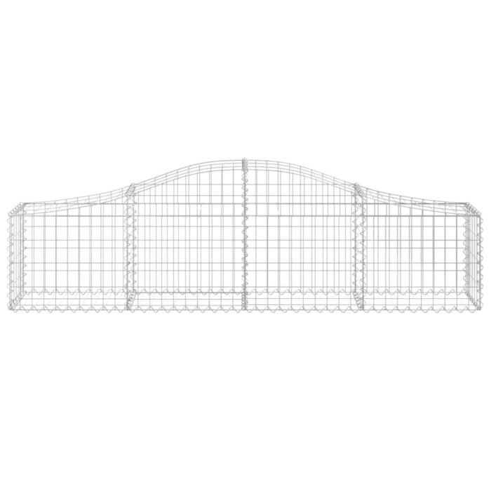 Paniers à gabions arqués 9 pcs 200x30x40/60 cm Fer galvanisé – Image 2