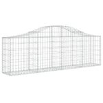 Paniers à gabions arqués 3 pcs 200x30x60/80 cm Fer galvanisé – Image 2