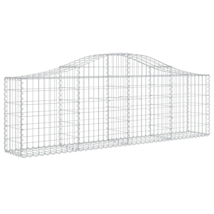 Paniers à gabions arqués 3 pcs 200x30x60/80 cm Fer galvanisé – Image 2