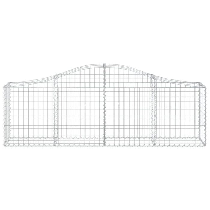 Paniers à gabions arqués 4 pcs 200x30x60/80 cm Fer galvanisé – Image 2