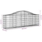 Paniers à gabions arqués 4 pcs 200x30x60/80 cm Fer galvanisé – Image 4