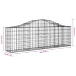 Paniers à gabions arqués 5 pcs 200x30x60/80 cm Fer galvanisé – Image 4