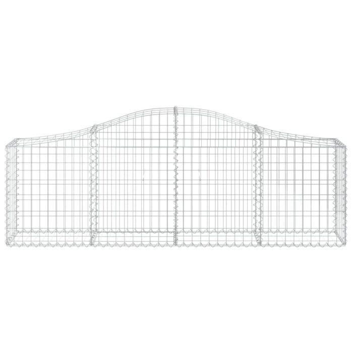 Paniers à gabions arqués 8 pcs 200x30x60/80 cm Fer galvanisé – Image 2