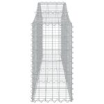 Paniers à gabions arqués 8 pcs 200x30x60/80 cm Fer galvanisé – Image 3