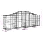 Paniers à gabions arqués 14 pcs 200x30x60/80 cm Fer galvanisé – Image 4