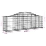 Paniers à gabions arqués 15 pcs 200x30x60/80 cm Fer galvanisé – Image 4