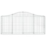 Paniers à gabions arqués 8 pcs 200x30x80/100 cm Fer galvanisé – Image 2