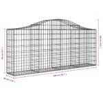 Paniers à gabions arqués 8 pcs 200x30x80/100 cm Fer galvanisé – Image 4