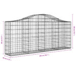 Paniers à gabions arqués 10 pcs 200x30x80/100 cm Fer galvanisé – Image 4