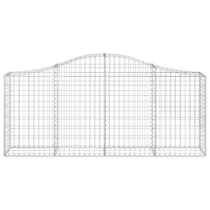 Paniers à gabions arqués 11 pcs 200x30x80/100 cm Fer galvanisé – Image 2