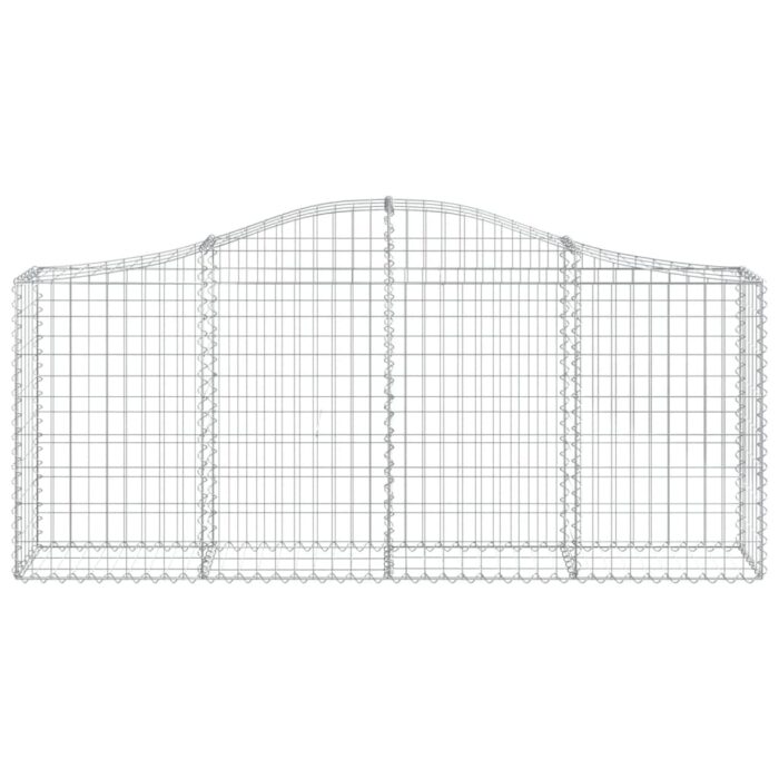 Paniers à gabions arqués 15 pcs 200x30x80/100 cm Fer galvanisé – Image 2