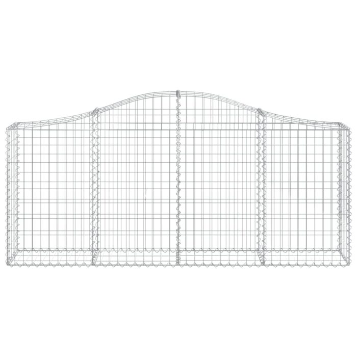 Paniers à gabions arqués 20 pcs 200x30x80/100 cm Fer galvanisé – Image 2
