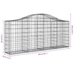 Paniers à gabions arqués 40 pcs 200x30x80/100 cm Fer galvanisé – Image 4