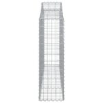 Paniers à gabions arqués 2 pcs 200x30x100/120 cm Fer galvanisé – Image 3