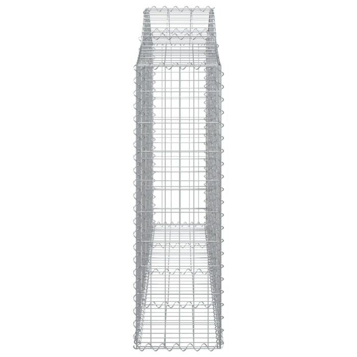 Paniers à gabions arqués 2 pcs 200x30x100/120 cm Fer galvanisé – Image 3