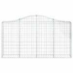 Paniers à gabions arqués 9 pcs 200x30x100/120 cm Fer galvanisé – Image 2