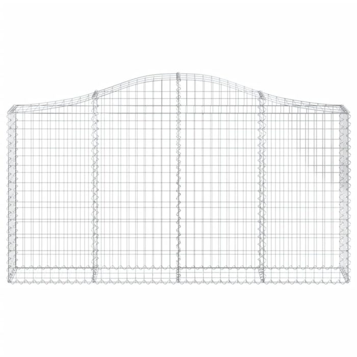 Paniers à gabions arqués 9 pcs 200x30x100/120 cm Fer galvanisé – Image 2