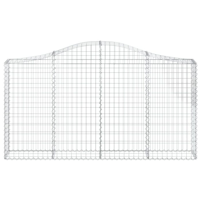 Paniers à gabions arqués 12 pcs 200x30x100/120 cm Fer galvanisé – Image 2