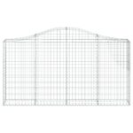 Paniers à gabions arqués 30 pcs 200x30x100/120 cm Fer galvanisé – Image 2