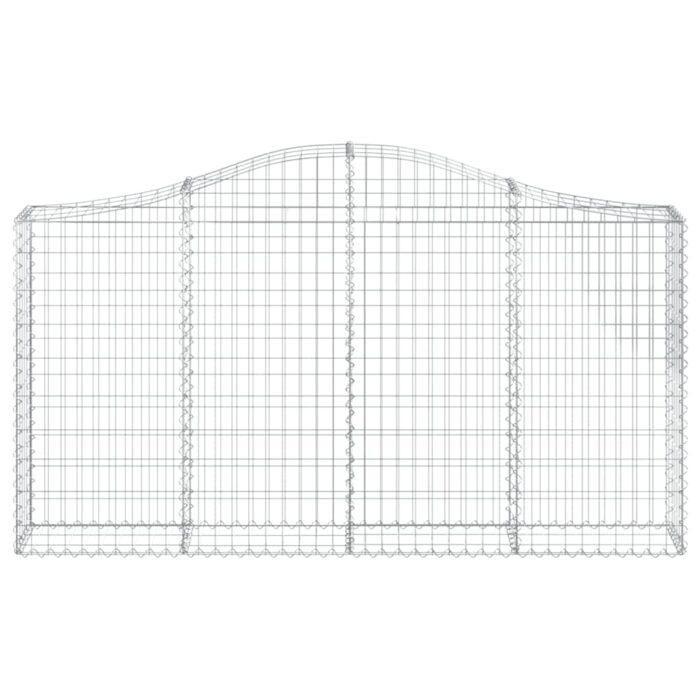Paniers à gabions arqués 30 pcs 200x30x100/120 cm Fer galvanisé – Image 2