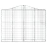 Paniers à gabions arqués 5 pcs 200x30x140/160 cm Fer galvanisé – Image 2