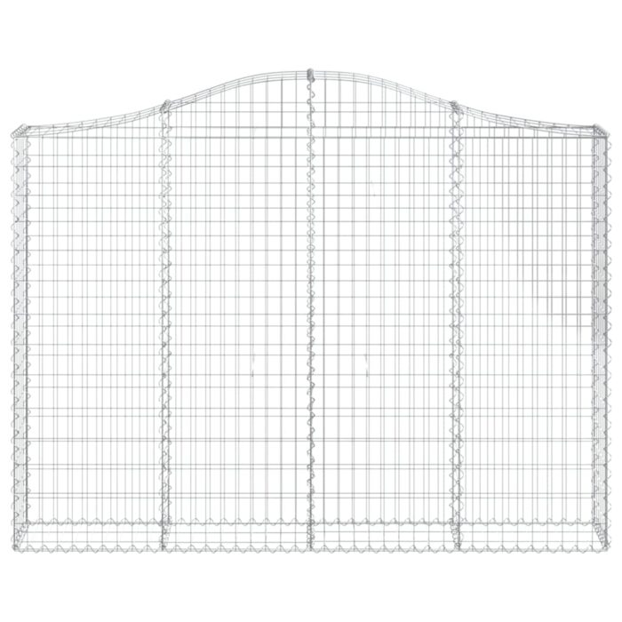 Paniers à gabions arqués 5 pcs 200x30x140/160 cm Fer galvanisé – Image 2