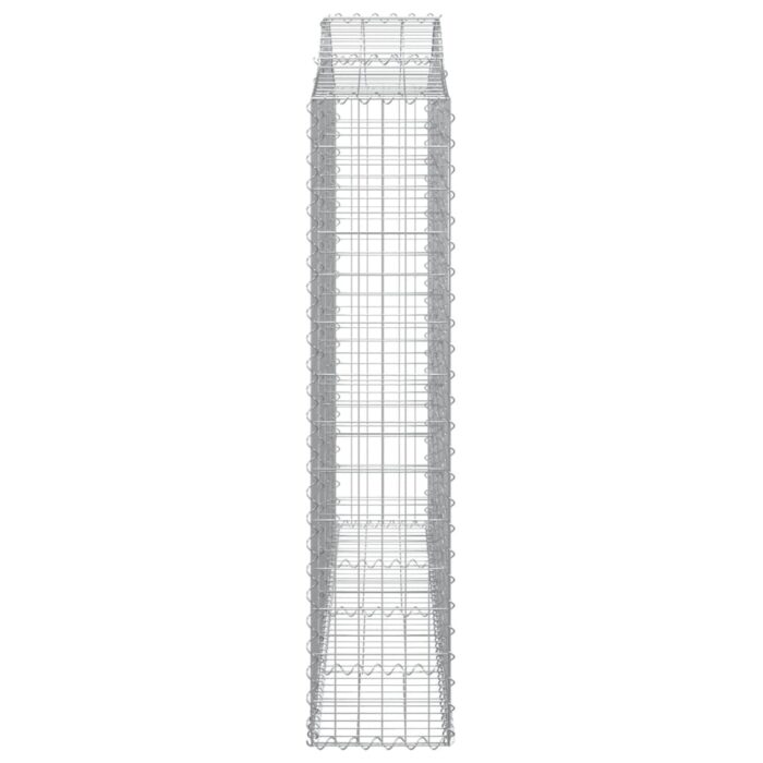 Paniers à gabions arqués 7 pcs 200x30x140/160 cm Fer galvanisé – Image 3