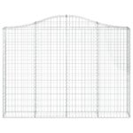 Paniers à gabions arqués 8 pcs 200x30x140/160 cm Fer galvanisé – Image 2