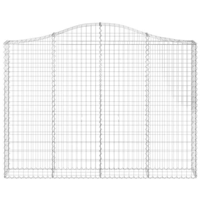 Paniers à gabions arqués 8 pcs 200x30x140/160 cm Fer galvanisé – Image 2