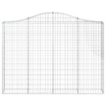 Paniers à gabions arqués 9 pcs 200x30x140/160 cm Fer galvanisé – Image 2