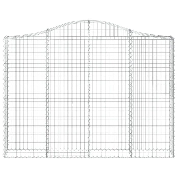 Paniers à gabions arqués 9 pcs 200x30x140/160 cm Fer galvanisé – Image 2