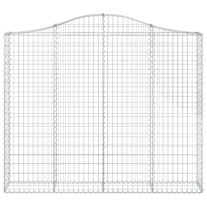 Paniers à gabions arqués 2 pcs 200x30x160/180 cm Fer galvanisé – Image 2