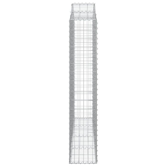 Paniers à gabions arqués 2 pcs 200x30x160/180 cm Fer galvanisé – Image 3