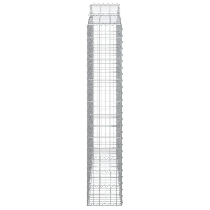 Paniers à gabions arqués 3 pcs 200x30x160/180 cm Fer galvanisé – Image 3